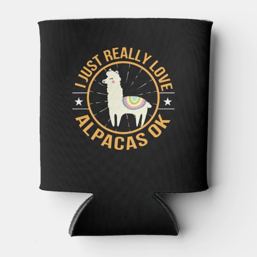 Rafraîchisseur Pour Canette J'Aime Vraiment Alpacas Aimer Alpaca (Devant)