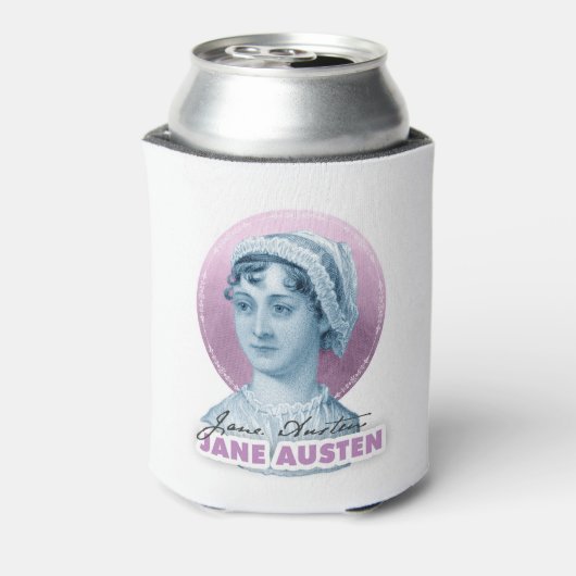 Rafraîchisseur Pour Canette Jane Austen Portrait et signature rose (Can Dos)