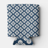 Rafraîchisseur Pour Canette Japanese Navy Blue Ivory Floral Geometric Pattern (Dos)