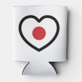 Rafraîchisseur Pour Canette Japon | Coeur du drapeau japonais (Devant)