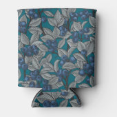 Rafraîchisseur Pour Canette Jardin aux bleuets, bleu et gris (Devant)