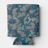 Rafraîchisseur Pour Canette Jardin aux bleuets, bleu et gris (Dos)