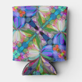 Rafraîchisseur Pour Canette Jardin de Fleur sauvage de libellules Abstrait Flo (Devant)