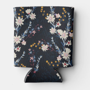 Rafraîchisseur Pour Canette Jardin de nuit Floral Marine Motif