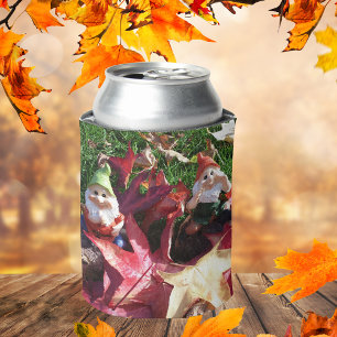 Rafraîchisseur Pour Canette Jardin Gnomes Mythique Magique Feuilles rouges aut