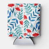 Rafraîchisseur Pour Canette Jardin magique - rouge et turquoise (Devant)