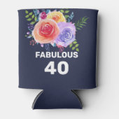 Rafraîchisseur Pour Canette Jardin Rose Aquarelle Fleurs Fabuleux 40 (Devant)