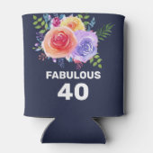 Rafraîchisseur Pour Canette Jardin Rose Aquarelle Fleurs Fabuleux 40 (Dos)