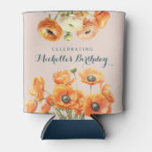 Rafraîchisseur Pour Canette Jardin rose orange Fête d'anniversaire (Devant)