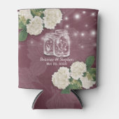 Rafraîchisseur Pour Canette Jars de maçon de douche de mariage Hydrangea Guirl (Devant)