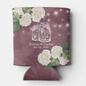 Rafraîchisseur Pour Canette Jars de maçon de douche de mariage Hydrangea Guirl (Dos)