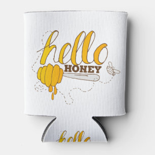 Rafraîchisseur Pour Canette Jaune doré et Brown Hello Honey