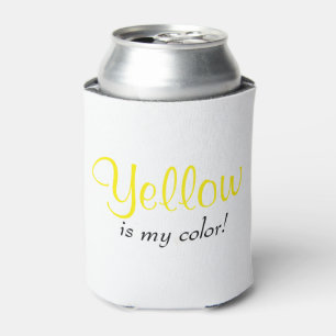 Rafraîchisseur Pour Canette Jaune est ma couleur Typographie de texte mignonne