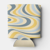 Rafraîchisseur Pour Canette Jaune et bleu abstrait design tourbillon (Dos)