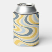 Rafraîchisseur Pour Canette Jaune et bleu abstrait design tourbillon (Can Dos)