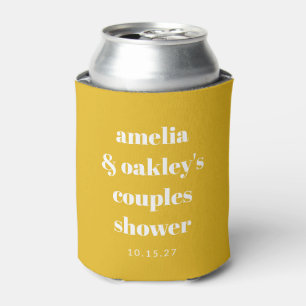 Rafraîchisseur Pour Canette Jaune minimaliste mignon Couples personnalisés Dou