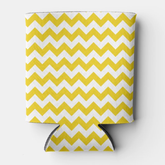 Rafraîchisseur Pour Canette Jaune Zigzag, Jaune Chevron, Motif géométrique (Devant)
