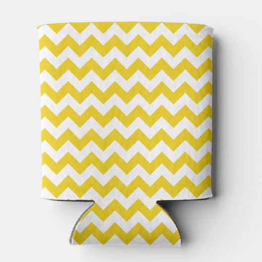 Rafraîchisseur Pour Canette Jaune Zigzag, Jaune Chevron, Motif géométrique (Dos)