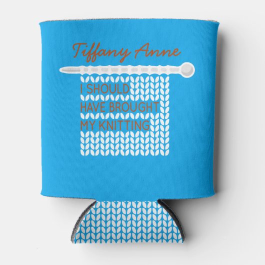 Rafraîchisseur Pour Canette J'Aurais Dû Apporter Mon Tricot - Blanc (Devant)