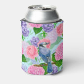 Rafraîchisseur Pour Canette Jay bleu et fleurs motif aquarelle (Can Dos)