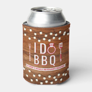 Rafraîchisseur Pour Canette Je fais un BBQ Fête de Fiançailles Rustique Couple