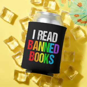 Rafraîchisseur Pour Canette Je lis des livres interdits arc-en-ciel