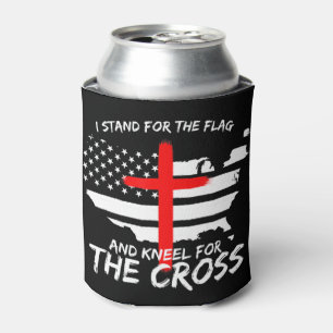 Rafraîchisseur Pour Canette Je me tiens pour le drapeau et le genou de la croi