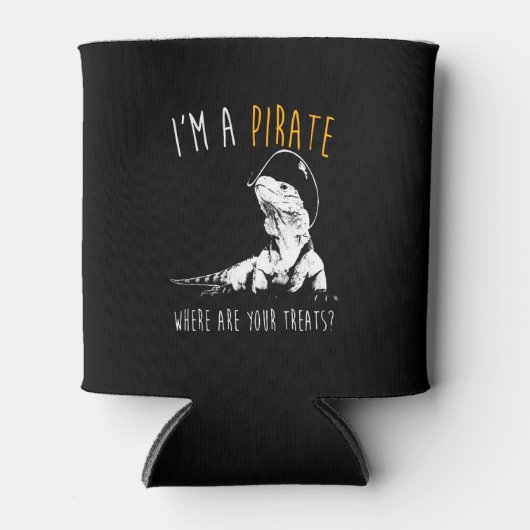 Rafraîchisseur Pour Canette Je suis un pirate Iguana (Devant)