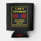 RAFRAÎCHISSEUR POUR CANETTE JE SUIS UN VÉTÉRAN (Devant)