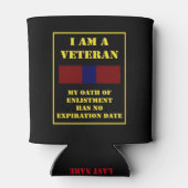 RAFRAÎCHISSEUR POUR CANETTE JE SUIS UN VÉTÉRAN (Dos)