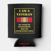 RAFRAÎCHISSEUR  POUR CANETTE JE SUIS UN VÉTÉRAN (Devant)