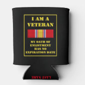 RAFRAÎCHISSEUR  POUR CANETTE JE SUIS UN VÉTÉRAN (Dos)