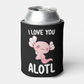 Rafraîchisseur Pour Canette Je t'aime Alotl Axolotl Saint Valentin (Can devant)