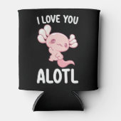 Rafraîchisseur Pour Canette Je t'aime Alotl Axolotl Saint Valentin (Devant)