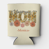 Rafraîchisseur Pour Canette Je t'aime Maman fleurs vintages (Devant)