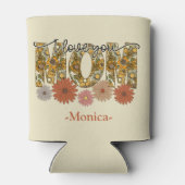 Rafraîchisseur Pour Canette Je t'aime Maman fleurs vintages (Dos)