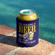 Je tiens une bière, donc je suis assez occupé