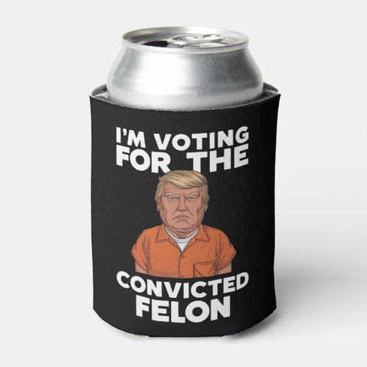 Rafraîchisseur Pour Canette Je vote pour le condamné Felon Pro Trump 2024 (Can devant)