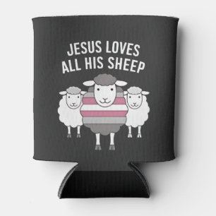 Rafraîchisseur Pour Canette Jésus aime tous ses moutons LGBT Pride Mois