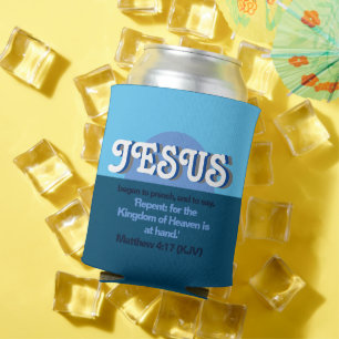 Rafraîchisseur Pour Canette Jésus Commença À Prêcher. Matthieu 4:17 Lever bleu