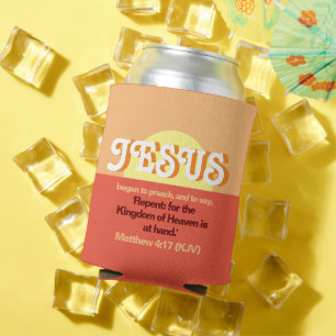 Rafraîchisseur Pour Canette Jésus Commença À Prêcher. Mt. 4:17 Orange de la fê