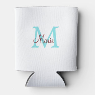 Rafraîchisseur Pour Canette jeté simple minimal ajouter nom monogramme rose ro