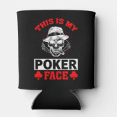 Rafraîchisseur Pour Canette Jeu amusant poker face mot art (Dos)