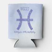 Rafraîchisseur Pour Canette Jeu d'Anniversaire violet sur mesure (Devant)