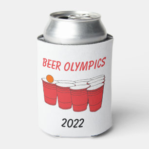 Rafraîchisseur Pour Canette Jeux Olympiques de la bière Rouge Solo Coupe Pong