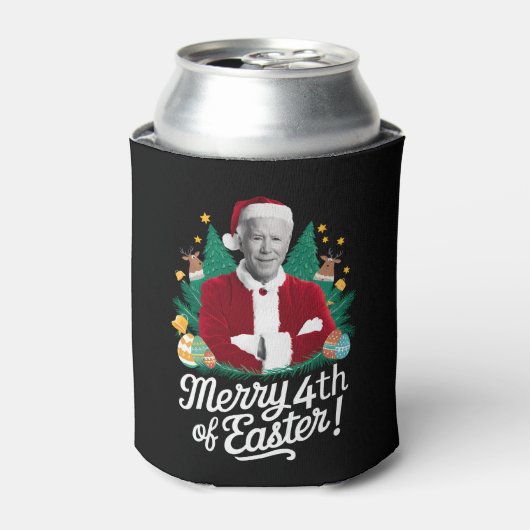 Rafraîchisseur Pour Canette Joe Biden Noël Père Noël Joyeux 4ème Noël Pâques (Can devant)