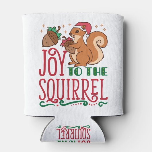 Rafraîchisseur Pour Canette Joie de Noël aux écureuils (Dos)