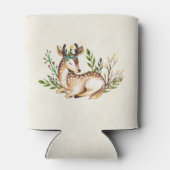 Rafraîchisseur Pour Canette Joli Cerf Aquarellé Posé En Bas Boho (Dos)