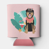 Rafraîchisseur Pour Canette Joli chien d'été avec lunettes de soleil (Dos)