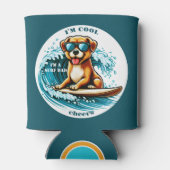 Rafraîchisseur Pour Canette Joli Cool Cartoon Chien Surf Papa (Dos)